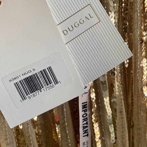 NWT $598 Size 6 Mac Duggal sequined bodysuit dress 93801 - Picture 3 of 8